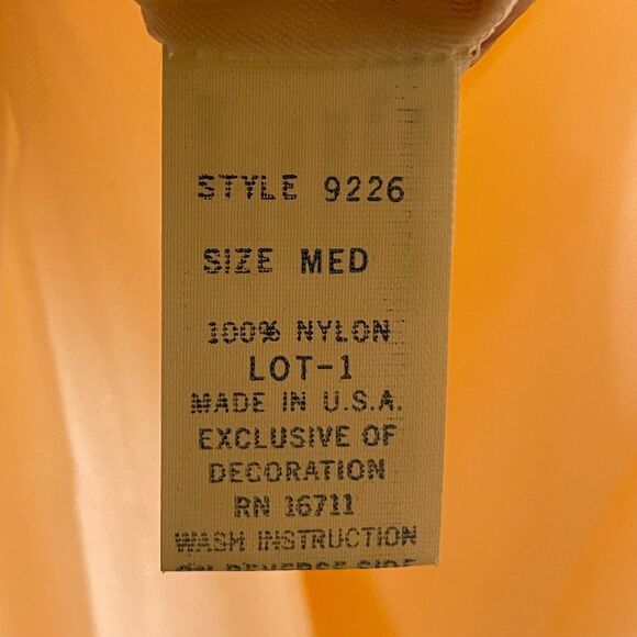 Vintage Pandora Lingerie Sheer Chiffon Nylon Robe Peach Ruffle Trim Size M - Picture 5 of 9